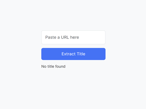 Basic Webpage Title Extractor